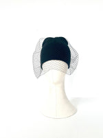 black knitted beanie with netting