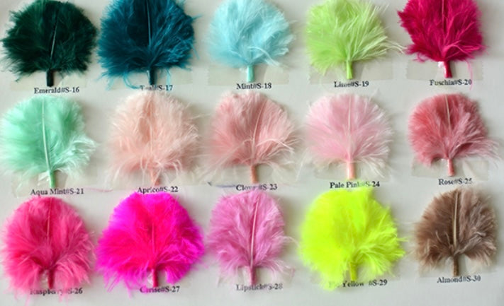 large feather fascinator colour chart pink